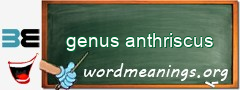 WordMeaning blackboard for genus anthriscus